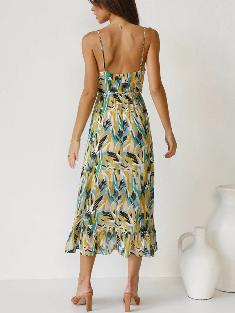 Cadence - Floral Dress with Long Straps