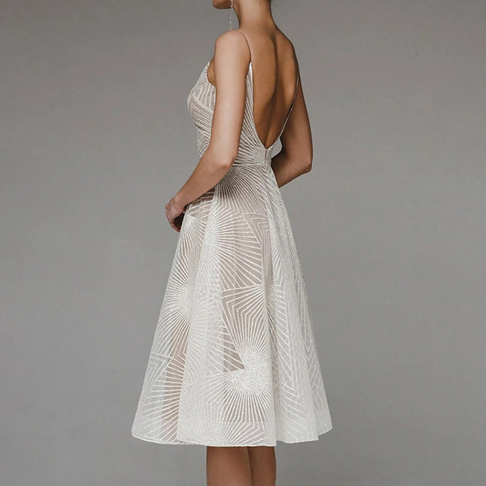 Valentina™ - Elegant Printed Midi Dress