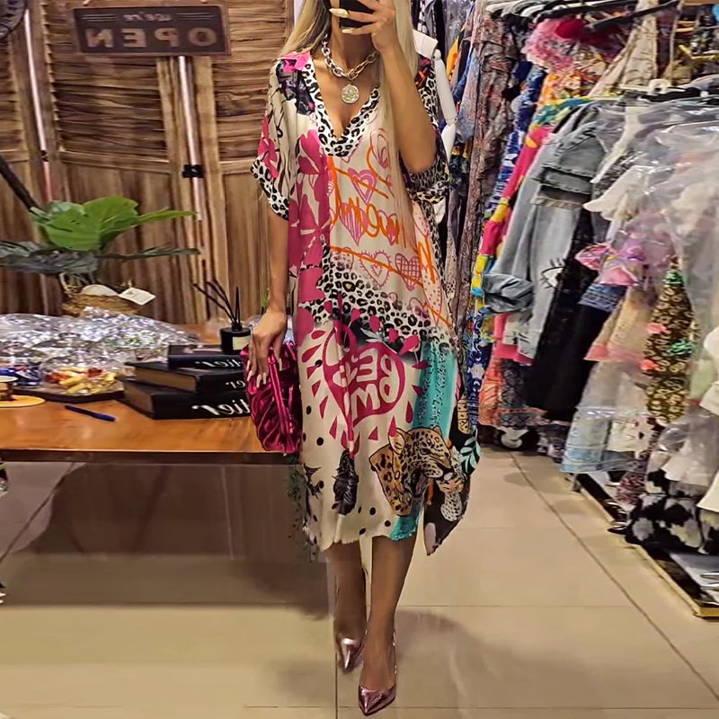 Colette - Casual Dress with V-Neck