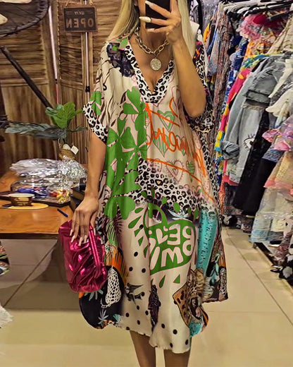 Colette - Casual Dress with V-Neck