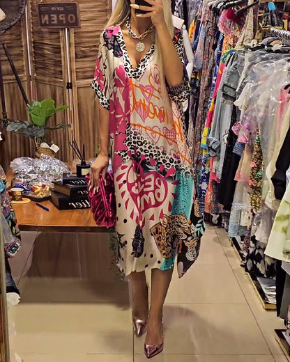 Colette - Casual Dress with V-Neck