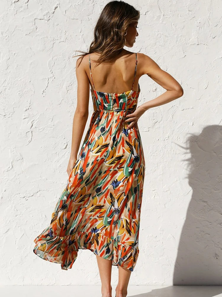 Cadence - Floral Dress with Long Straps