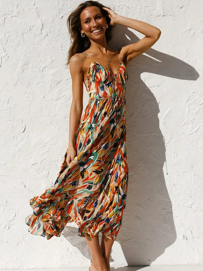 Cadence - Floral Dress with Long Straps