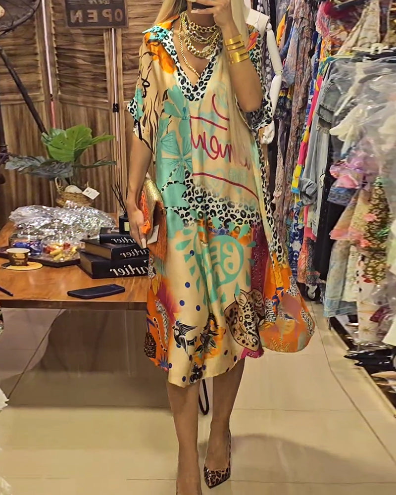 Colette - Casual Dress with V-Neck