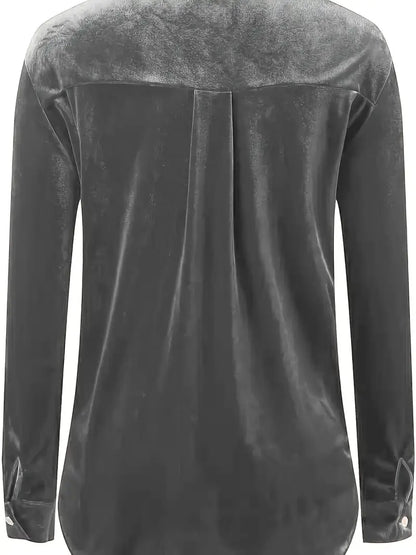 Maelis – Long Sleeve Shirt With Front Pockets