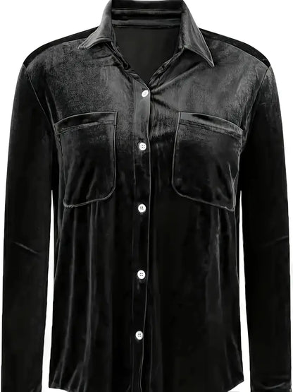 Maelis – Long Sleeve Shirt With Front Pockets