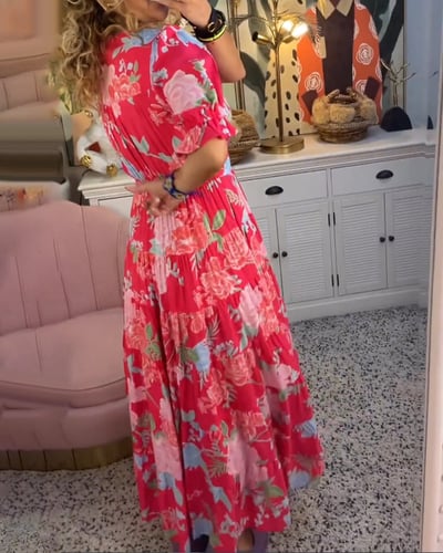 Sharon | V-neck Floral Dress