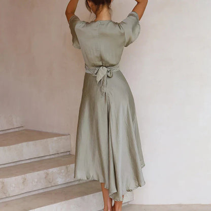 Callie | Dreamy Coral Midi Dress