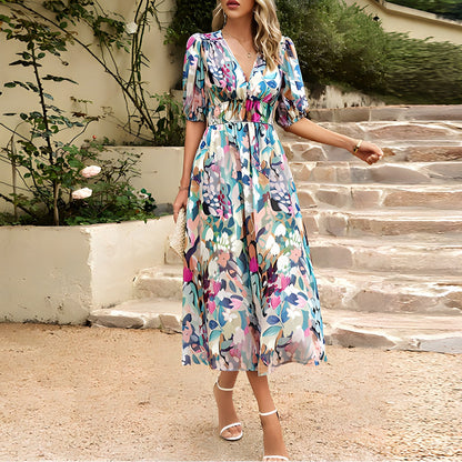 Cecelia | Elegant V-Neck Dress
