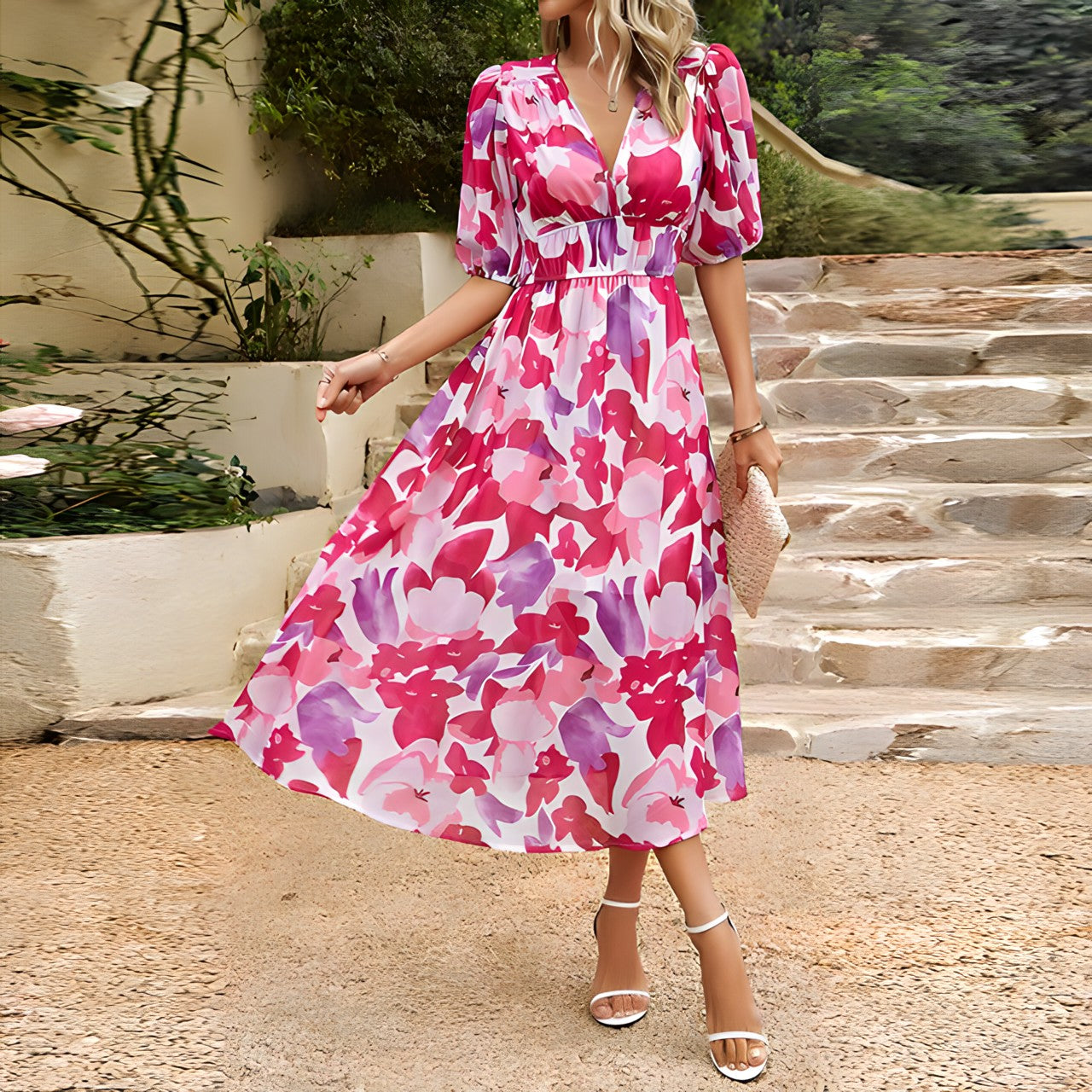 Cecelia | Elegant V-Neck Dress