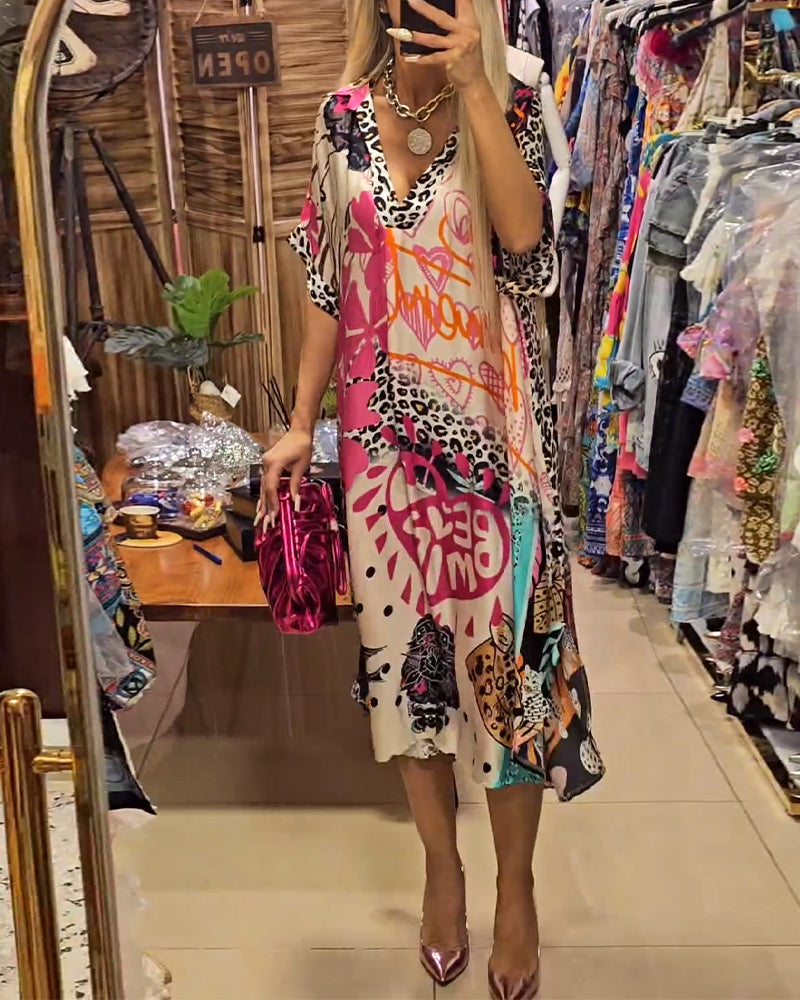 Colette - Casual Dress with V-Neck