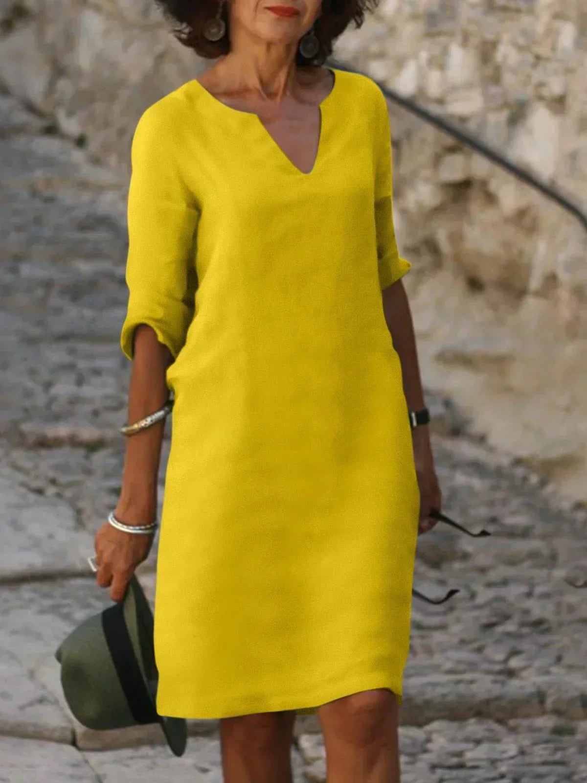 Bella | Elegant Dress with V-Neck