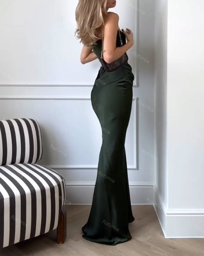 Evelyn | Elegant Strapless Party Dress